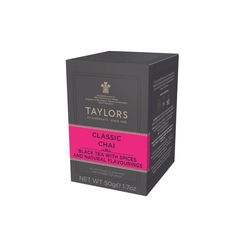 Taylors of Harrogate Classic Chai Tea, 20 Teabags (Pack of