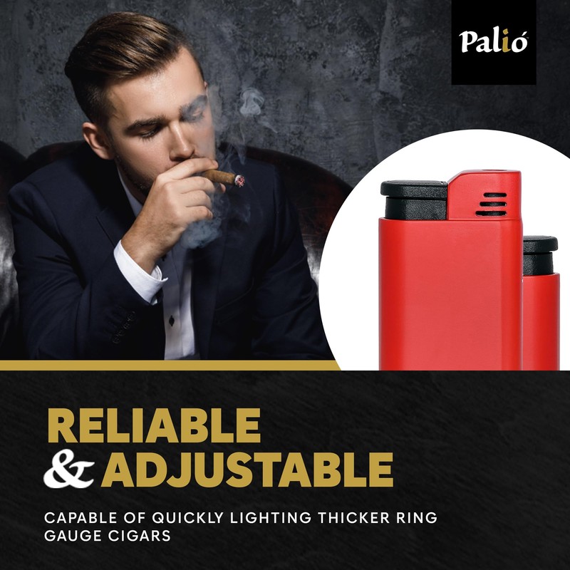 Palio Torcia Single Jet Flame Lighter, Refillable, Adjustable Torch Flame,