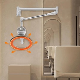 950W Multifunctional Hair Treatment Machine,360 Degree Rotating Heating Ring Wall Mount Orbiting Rotating Hair Treatment Machine, Salon Hair Perming Machine for Salon, Spas and Family. (Grey)