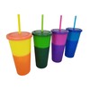 Essential Drinkware 24oz Instant Color Changing Cups Set of 4