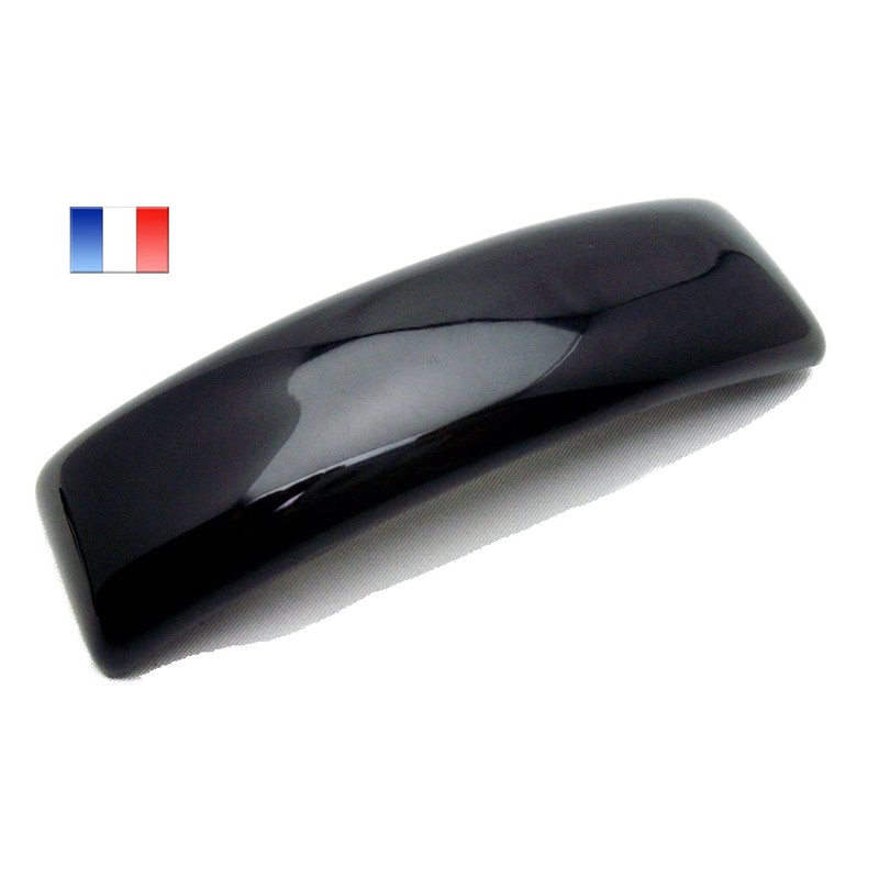 French Design Barrette Rectangular Oval 4 Inch (Black)