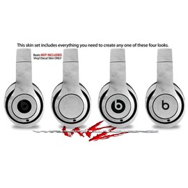Skin Decal Wrap Works with Beats Studio 2 and 3 Wired and Wireless Headphones Marble Granite 07 White Gray Skin Only Headphones NOT Included