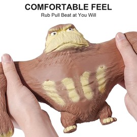 Squishy Monkey Toy, Stretch Gorilla Toy, Decompress and Stretch Stress Relief Toys, Cute as Animal Toys, Stretchy Gorilla Action Figure for Kids Child Boys Girls