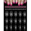 EBANKU Build on Apex Nail Tips 450PCS, Glamorous Pre-shape Medium