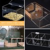 Bivethoi 12pcs Clear Acrylic Tiny Plastic Cabinet Hinge, Mini Folding