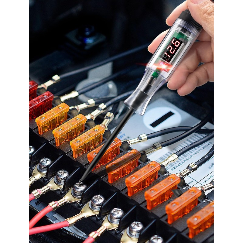 Test Light Automotive 5-90V Digital LED Circuit Tester with Voltage