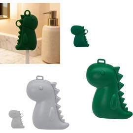 Funda protectora de silicona con forma de dinosaurio de dibujos animados para cabeza de cepillo de dientes, soporte a prueba de polvo para niños y niñas, funda de dinosaurio
