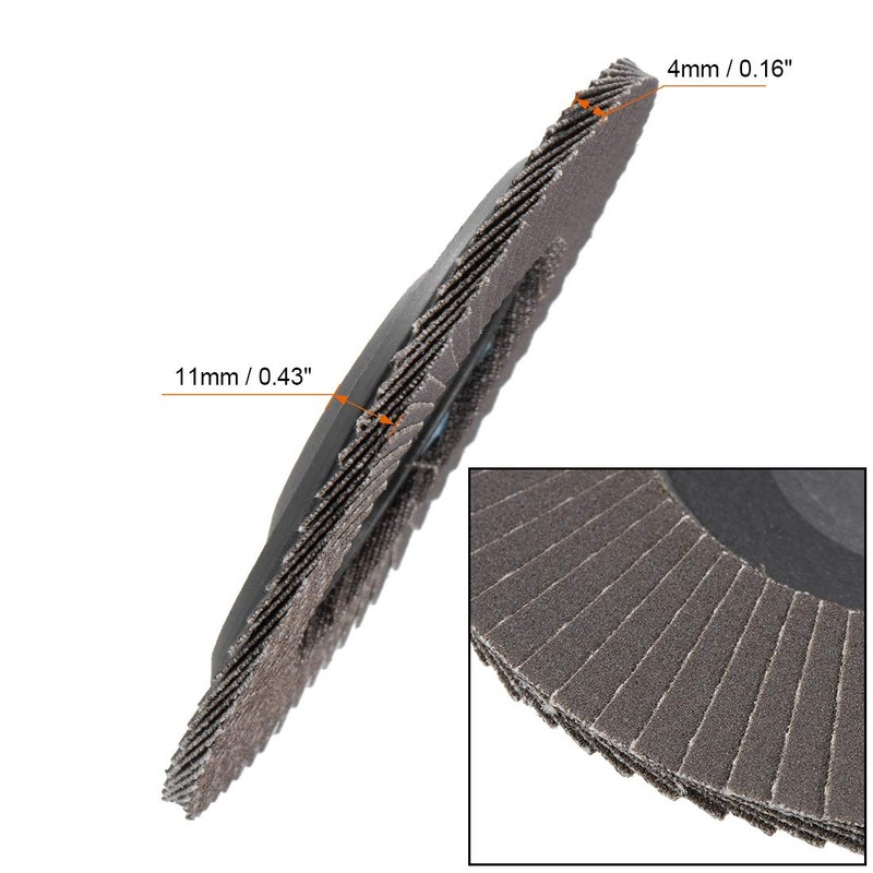 sourcing map Flap Discs, 320-grits 4" x 5/8" Abrasive Grinding