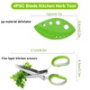 4-Piece Herb Scissors, Herb Scissors, 5-Layer Cutter Blades, Stainless Steel