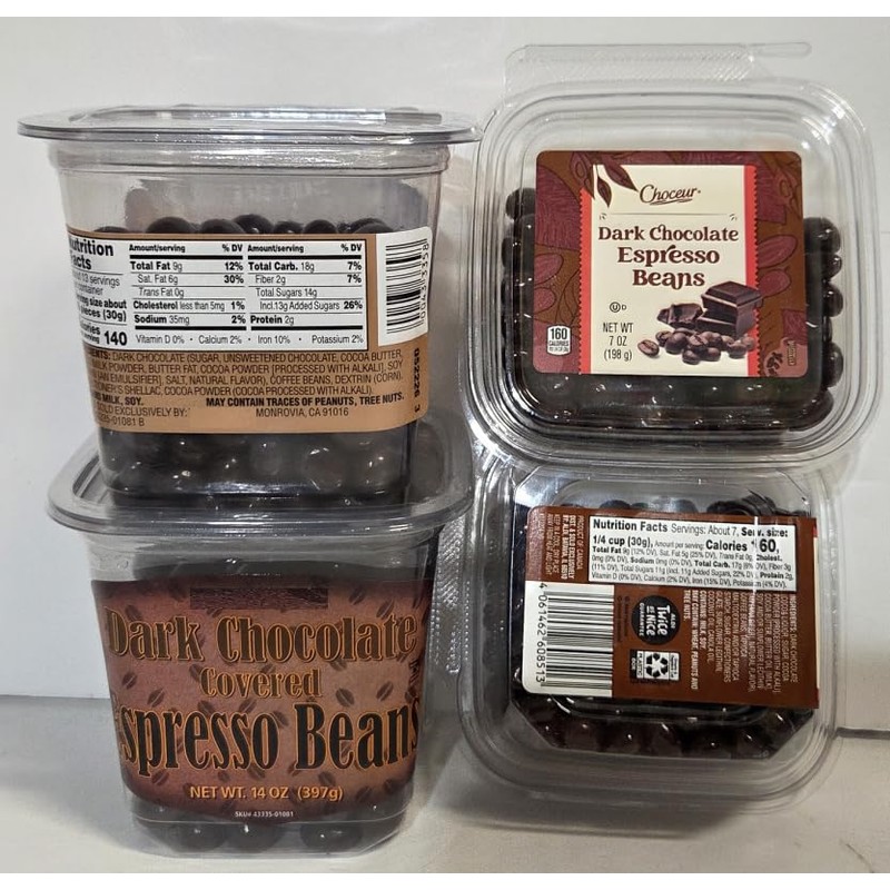 Trader Joe & Choceur Dark Chocolate Covered Espresso Beans (4