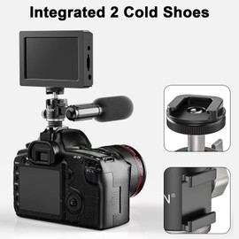 WEYLLAN Tripod Ball Head, Mini Ball Head, 360 Degree Rotatable Aluminum Tripod Head, Tripod Heads with Removable 1/4" Hot Shoe Adapter, for DSLR, Monitor, Monopods, Flash Light, Camera, Max Load 3kg