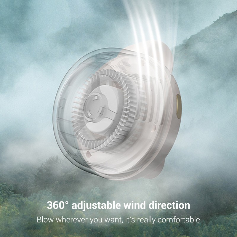 MF019 USB Rechargeable Portable Fan Silent Small Whirlwind Fan for