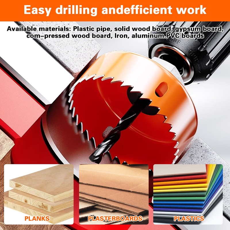 11 Piece Hole Saw Set, 19-64 mm Drill Hole Saw