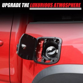 carpart2021 Star Door Fuel Tank Cover W/ Lock Gas Cap Tank Trim For Toyota Tacoma 16-23 US