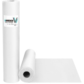 Vanhench White Wrapping Paper 15''×450'', Bulletin Board Paper Roll, White Kraft Paper Easel Painting Art Paint Drawing Paper for Kids, Poster Paper, Christmas Gift Wraps Arts & Crafts, Craft Supplies