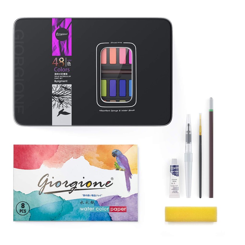 Honmax Watercolour Paint Box, 48 Watercolour Set