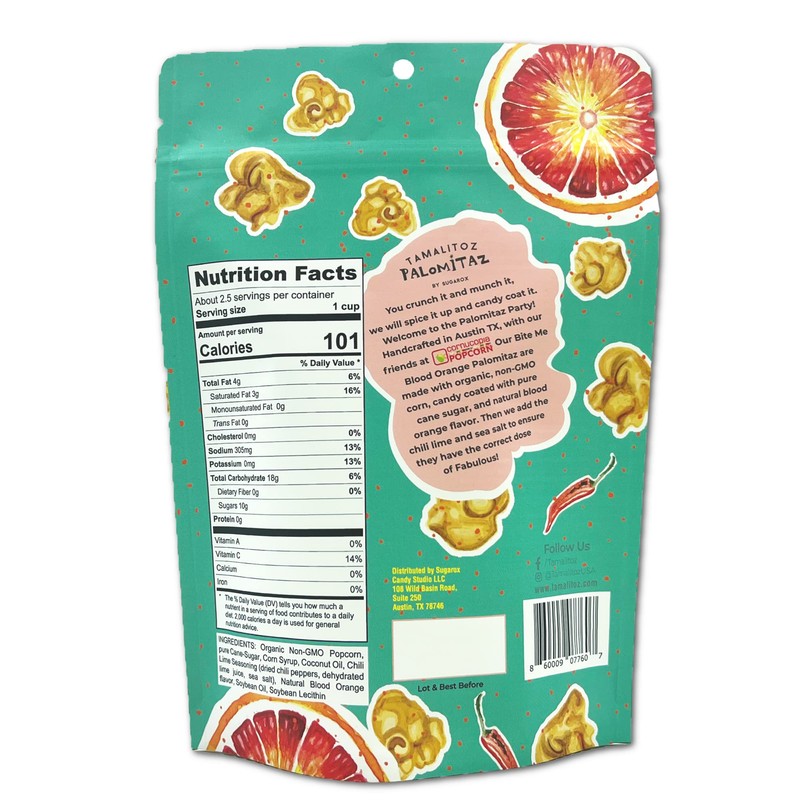 Tamalitoz by Sugarox Popcorn Bite me Blood Orange 2 pack