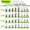K Kwokker 2410Pcs M2 M3 M4 M5 Nuts and Bolts
