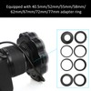 Camera Lens LED Lamp Ring Flash Light with 40.5/52/55/58/62/67/72/77mm Adapter