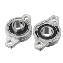 Xnrtop KFL002 15mm Zinc Alloy Self Aligning Pillow Block Flange Bearing, Zinc Pack of 4