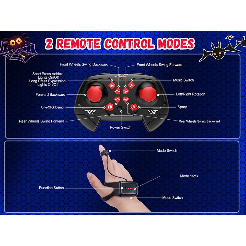 8WD Gesture Sensing RC Stunt Car Toys for Boys, Spider