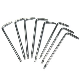 ZDingTech T8 Torx Bit Set, 8pcs T8 Torx Key, Anti Tamper Proof, S2 Steel, Chrome Plated, Long/Short Arm Design