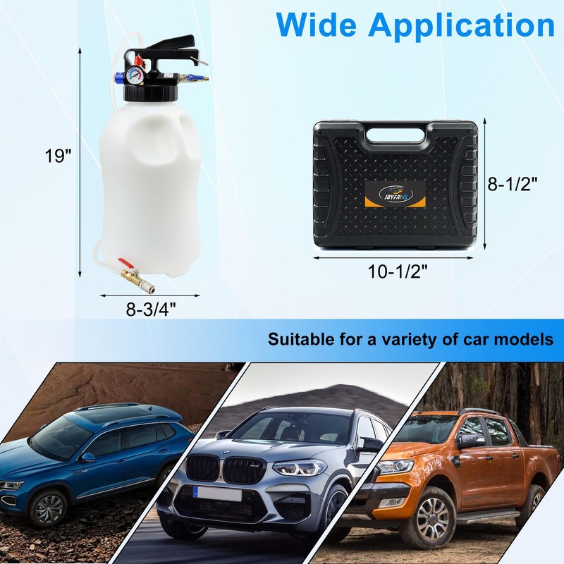 JoyFans 10L Pneumatic Transmission Fluid Pump Extractor and Dispenser, Gearbox