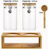 Yangbaga Glass Coffee Containers with Shelf, 2 x 45 oz