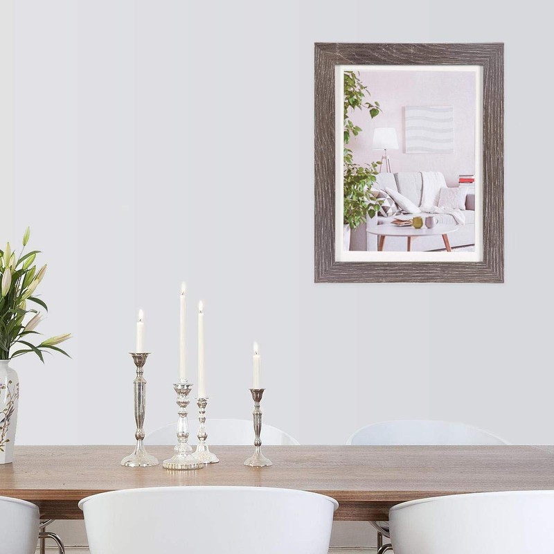 Henzo Modern Bilderrahmen, Holz, dunkelgrau, 15x20 cm