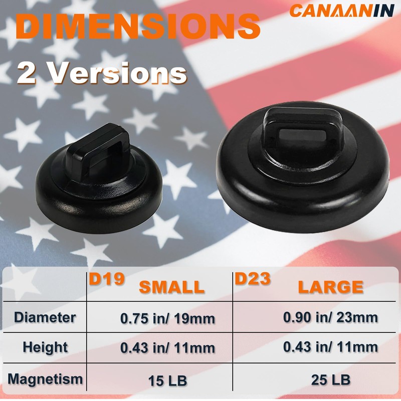 CANAANIN Magnet Zip Tie Mount Clips Magnetic Zip Ties Mount