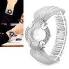 Flower Shape Dial Women Watch Wide Mesh Belt Quartz Elegant