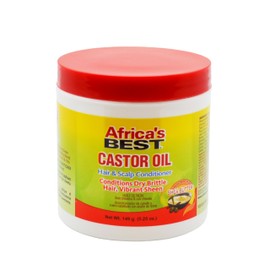 Africa's Best Castor Oil Hair & Scalp Conditioner, Lightweight Formula, Conditions and Moisturizes Scalp, Fortifies your Hair, For All Hair Types & Styles, 5.25oz