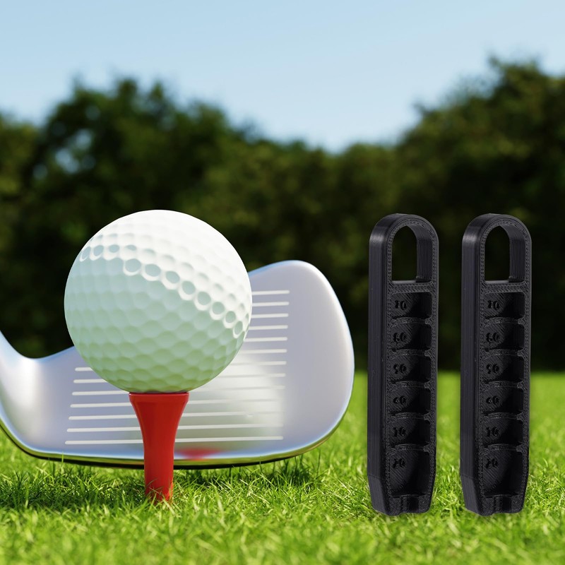 Gosknor 2pcs Golf Tee Height Adjuster, 6 Settings Precision Adjustable