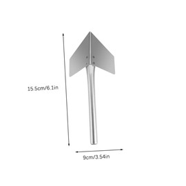 Operitacx 10 Stück Edelstahl -Femurwinkelvorrichtung abschöpfen Wand Ecke Beton Wände Edelstahl-Eckkelle Außeneckkelle Eckpflasterwerkzeuge Gipswerkzeuge Eckwerkzeug Rostfreier Stahl Silber