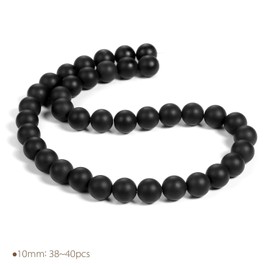 Asingeloo Gorgeous 6mm Matte Onyx Black Agate Natural Gemstone for Jewelry Making Energy Stone Healing Power Stone
