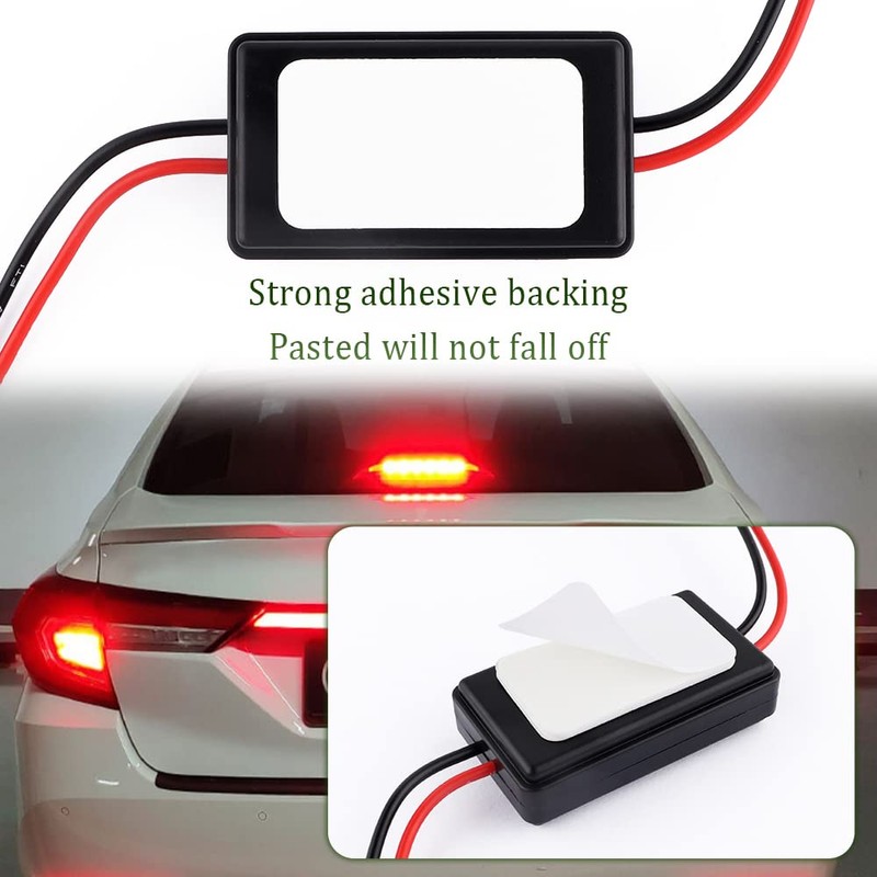 SSNNUU 2PCS 6V-30V GS-100A LED Brake Light Flasher with Pre-Wired,Universal