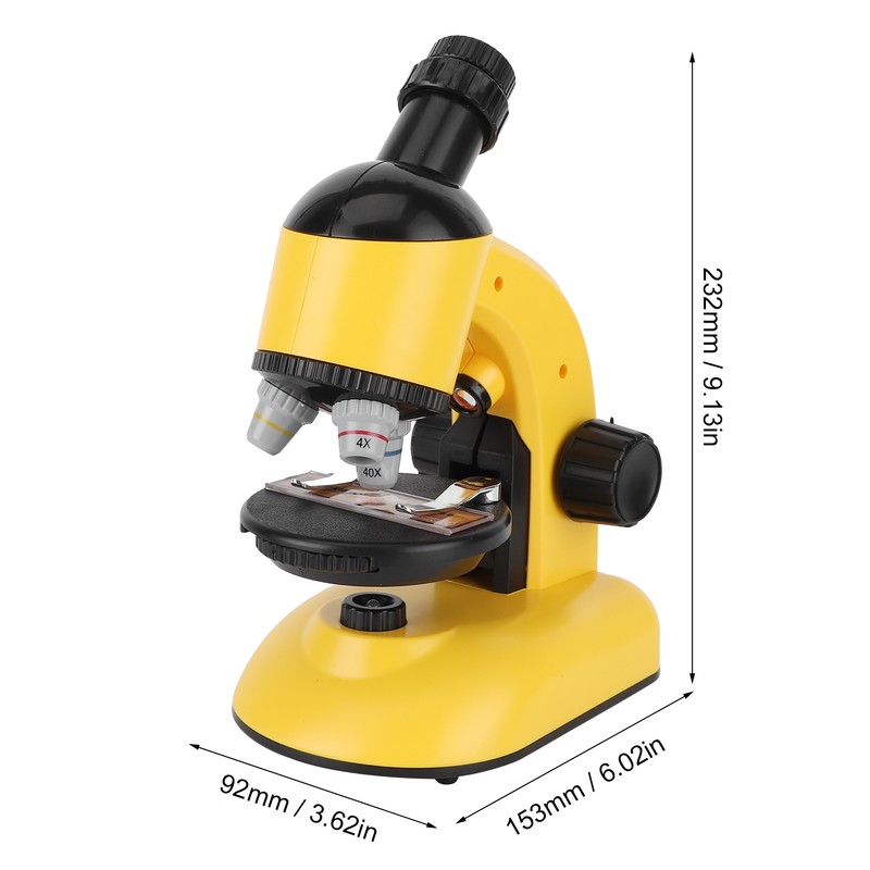 40X-1200X Kids Microscope with 360 Rotation Head Educational Toy for