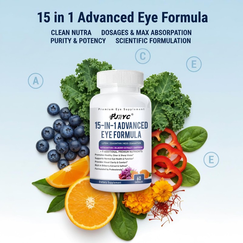 15 in 1 Advanced Eye Formula, with 3 Carotenoids, Lutein,120
