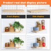 SEMPOMA Solid Wood Pegboard Shelf, High Balance and No tilt,