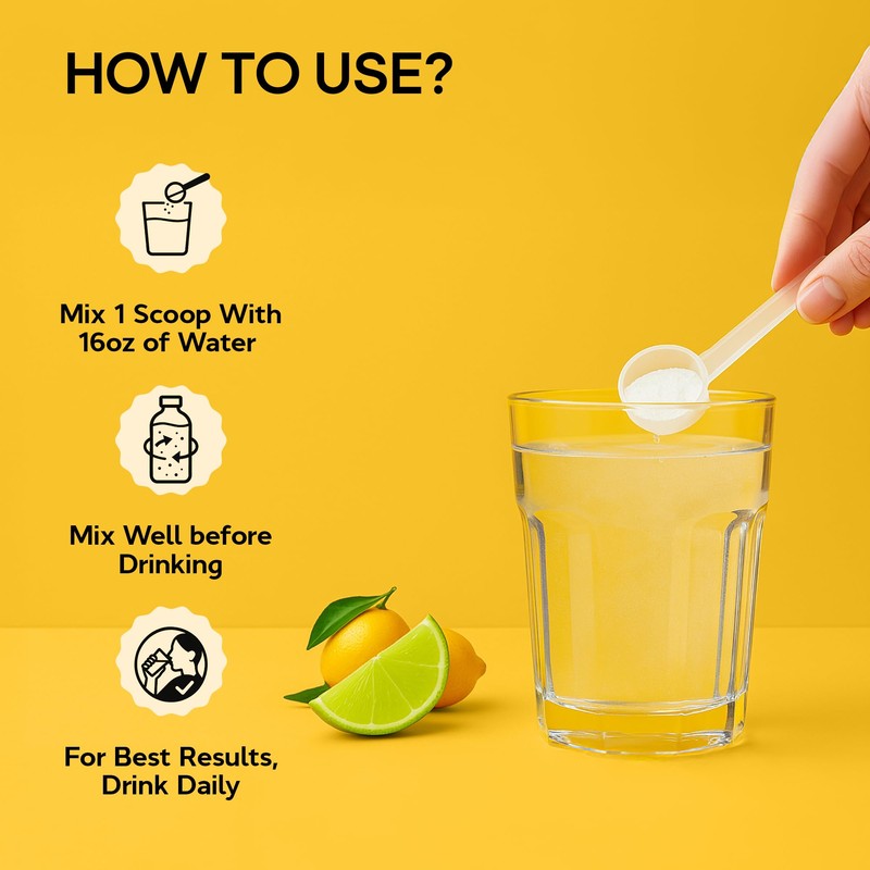 LyteLine Electrolytes Powder - Sea Minerals - Lemon-Lime Hydration Supplement