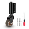 2 Inch Small Gate Wheels for Wooden Gate, Silent Spring-Loaded