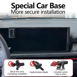 LUNQIN Car Phone Holder for Hyundai Sonata 2024 Auto Accessories Navigation Screen Bracket Interior Decoration Mobile Cell Phone Mount