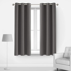 Deconovo Thermal Insulted Blackout Bedroom Curtains Room Darkening Curtain Panels for Living Room 42x54 Inch Light Grey