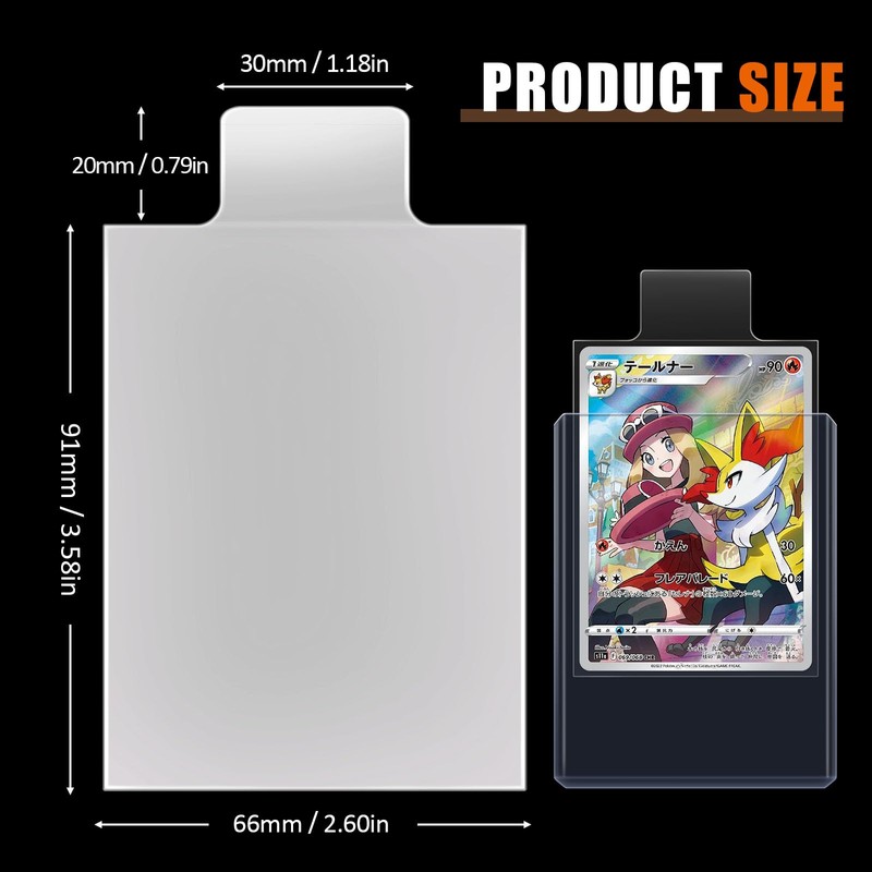 Tabbed Sleeves for Grading Submission, Pull Sleeves for Top Loaders