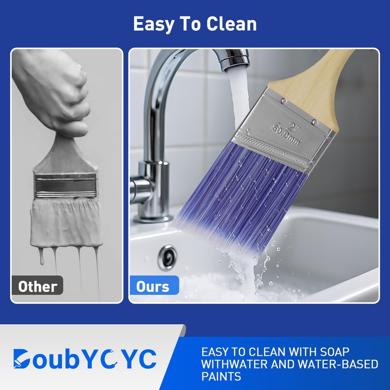 DoubYCYC, Paint Brushes, 8 Pack, Paint Brush Set, Paint Brushes