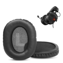 XRHTONG Prime Replacement Ear Pads Compatible with Creative Sound BlasterX H5 BlasterX H7 Gaming Headphones Ear Pads Cushion (Protein Leather/Memory Foam)