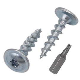 SKIR'CO (Pack of 300) Galvanised Steel 3.5 x 16mm Wood Screws Metal Screws Wafer Head Torx Head Self Tapping