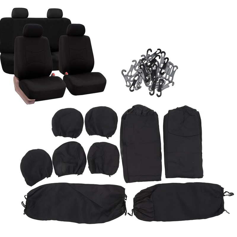 Car Seat Covers Full Set Breathable and Soft Cloth Seat