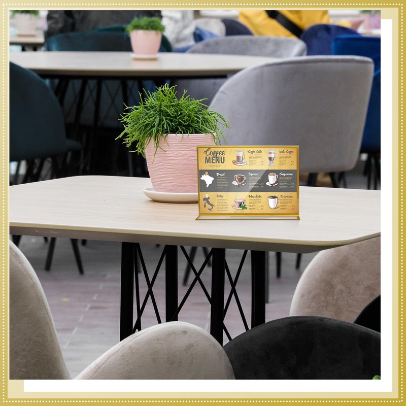 30 Pcs Gold Acrylic Sign Holder 6 x 4 Inch,