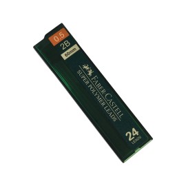 Faber-Castell Faber Castell 0.5mm 2B Lead Refills Pack of 4 Tubes 96 Intense Black Leads